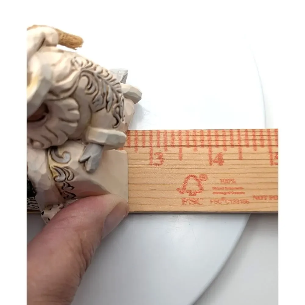 JIM SHORE Santa Ornament White Woodland Baby Jesus Bunny Squirrel Boxed